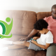 black man with son on couch, banner image